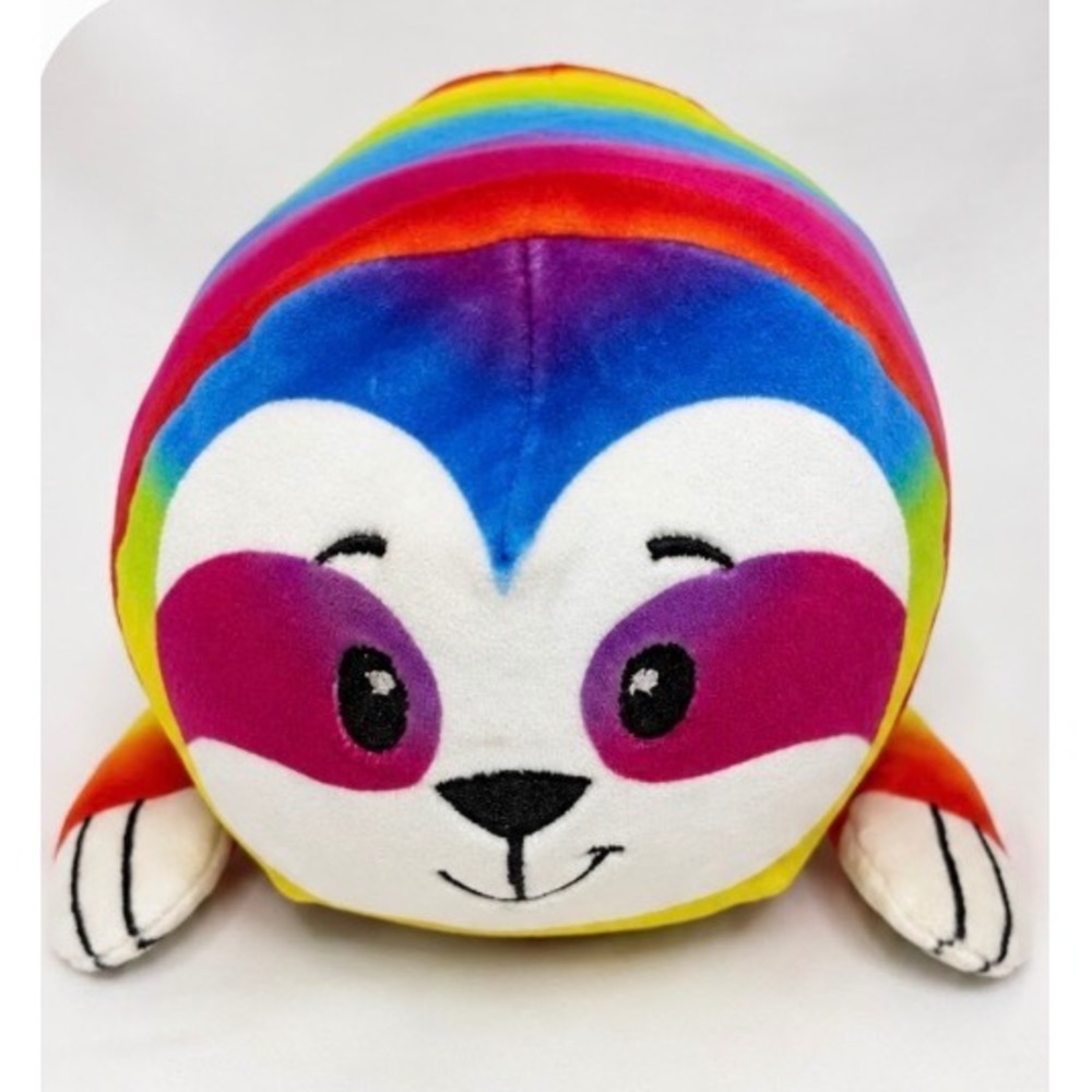 Bun Bun Good Stuff Rainbow Sloth Plush Stuffed Animal Striped 7.5 Inch